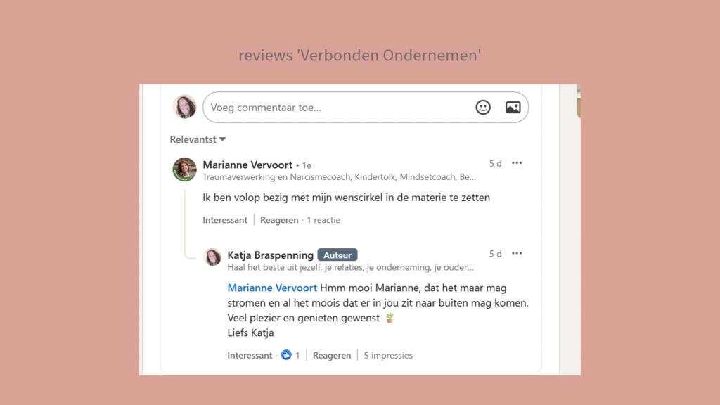 review recensie TCK therapeutisch centrum kaathoven Verbonden Ondernemen sales marketing
