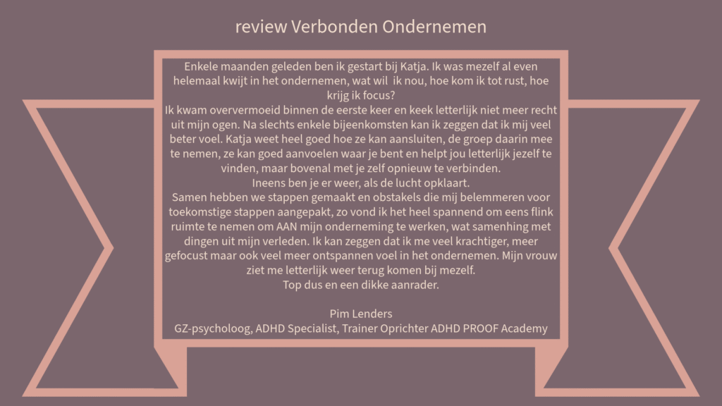 review TCK Verbonden Ondernemen, recensie Verbonden Ondernemen, ervaringen Katja Braspenningen, ervaringen Verbonden Ondernemen TCK, review Therapeutisch Centrum Kaathoven