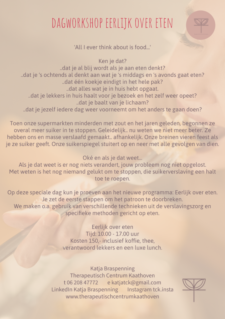 Workshop Eerlijk over eten, Therapeutisch Centrum Kaathoven