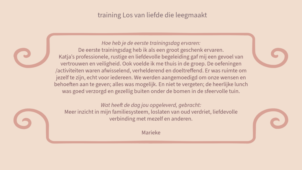 Recensie Los van Liefde die Leegmaakt, review Therapeutisch Centrum Kaathoven, Katja Braspenning